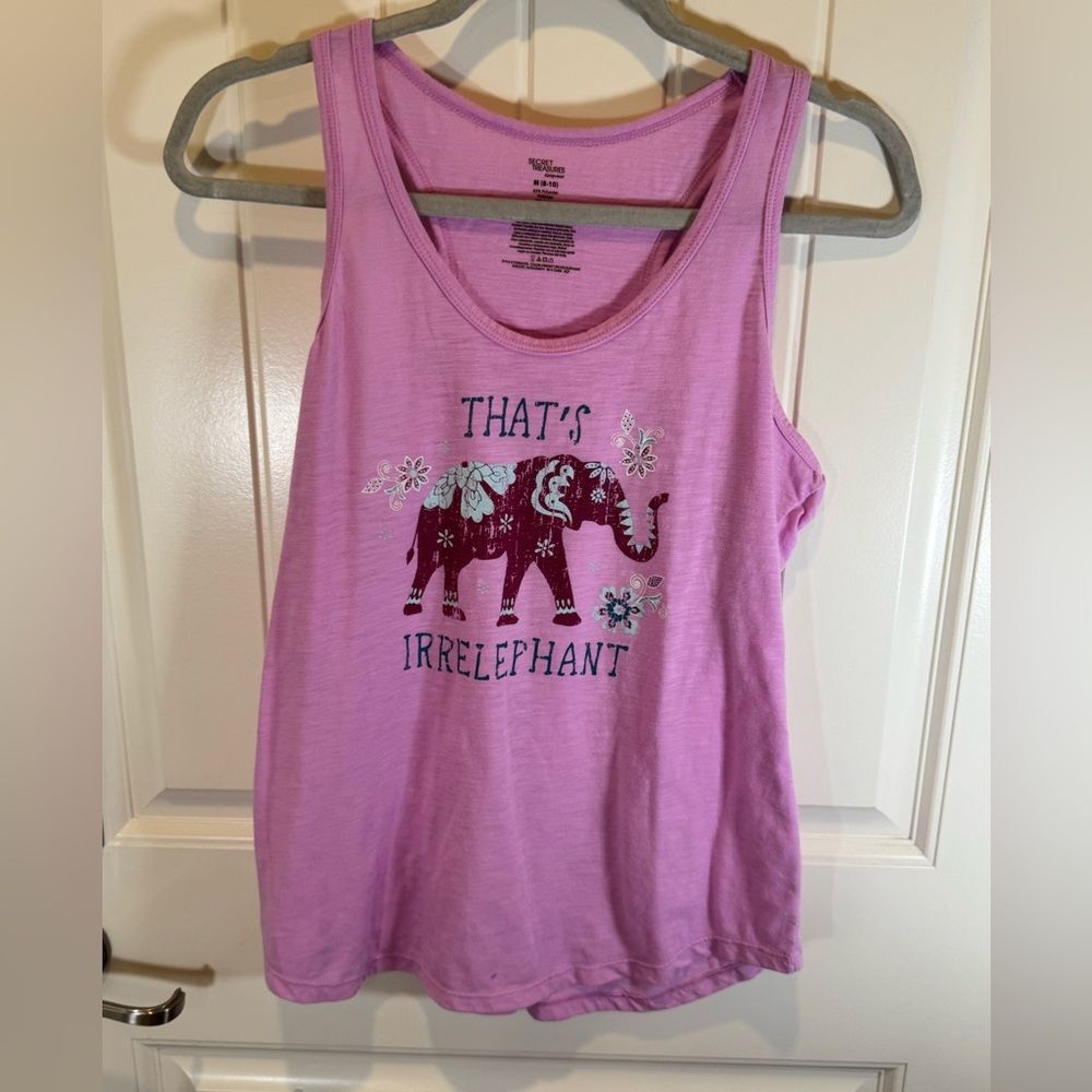 Women’s purple elephant tank top size medium